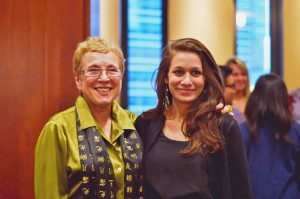 Jessica Wendroff and Fordham professor & mentor to Casey, Dr. Elizabeth Stone at the Fordham Sr. Leadership Awards Banquet